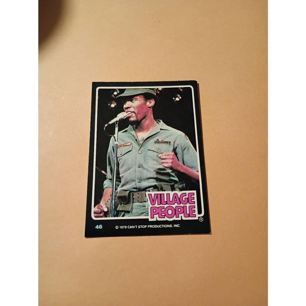 Vintage 1979 Village People Trading Card #46 Disco Era Vintage Music Collectible